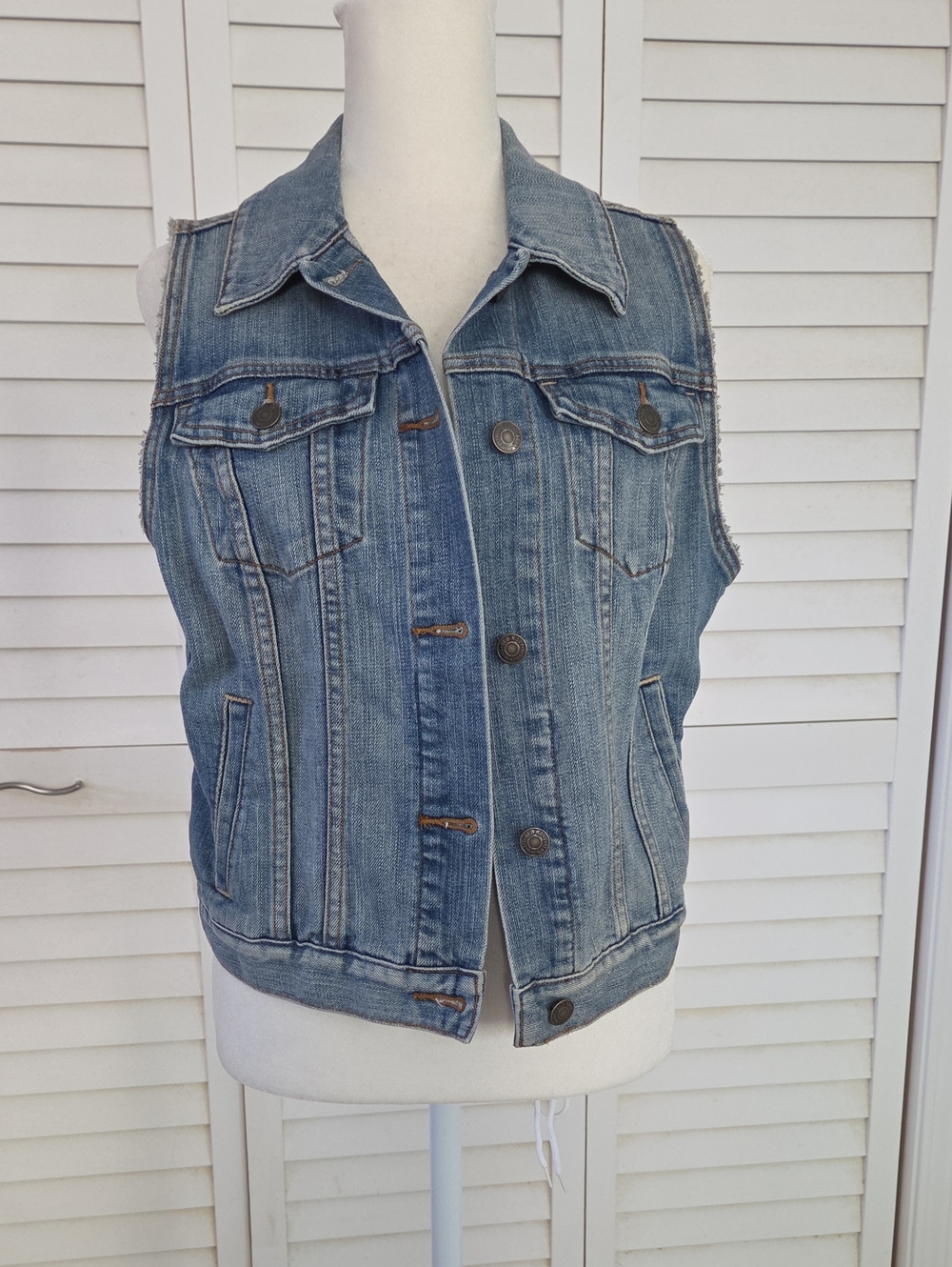 Old Navy Distressed Denim Vest